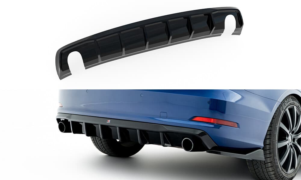 AUDI A3 - MAXTON DESIGN STREET+ HECK ANSATZ DIFFUSOR O--O – Maxton Design