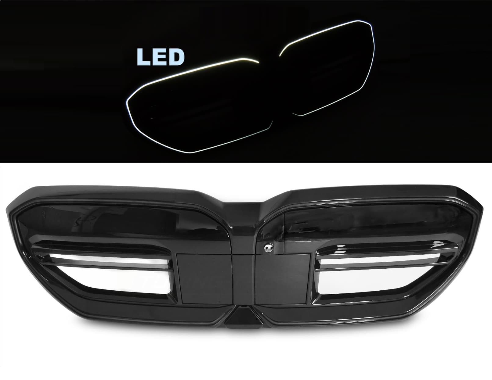 BMW G61 - KÜHLERGRILL NIEREN SCHWARZ GLANZ & ICONIC GLOW V.3