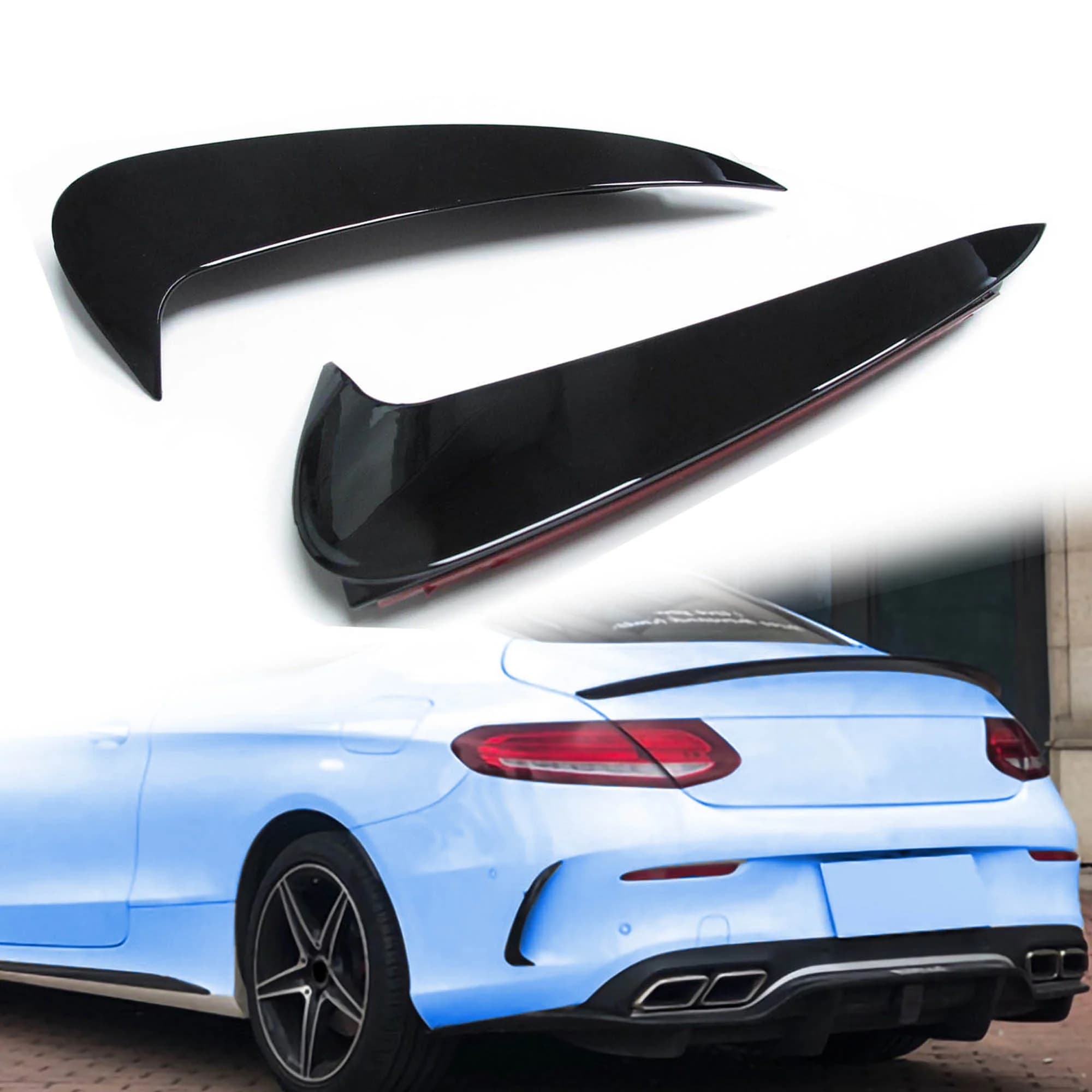 MERCEDES C-KLASSE - FLICS FLAPS SPOILER SCHWARZ