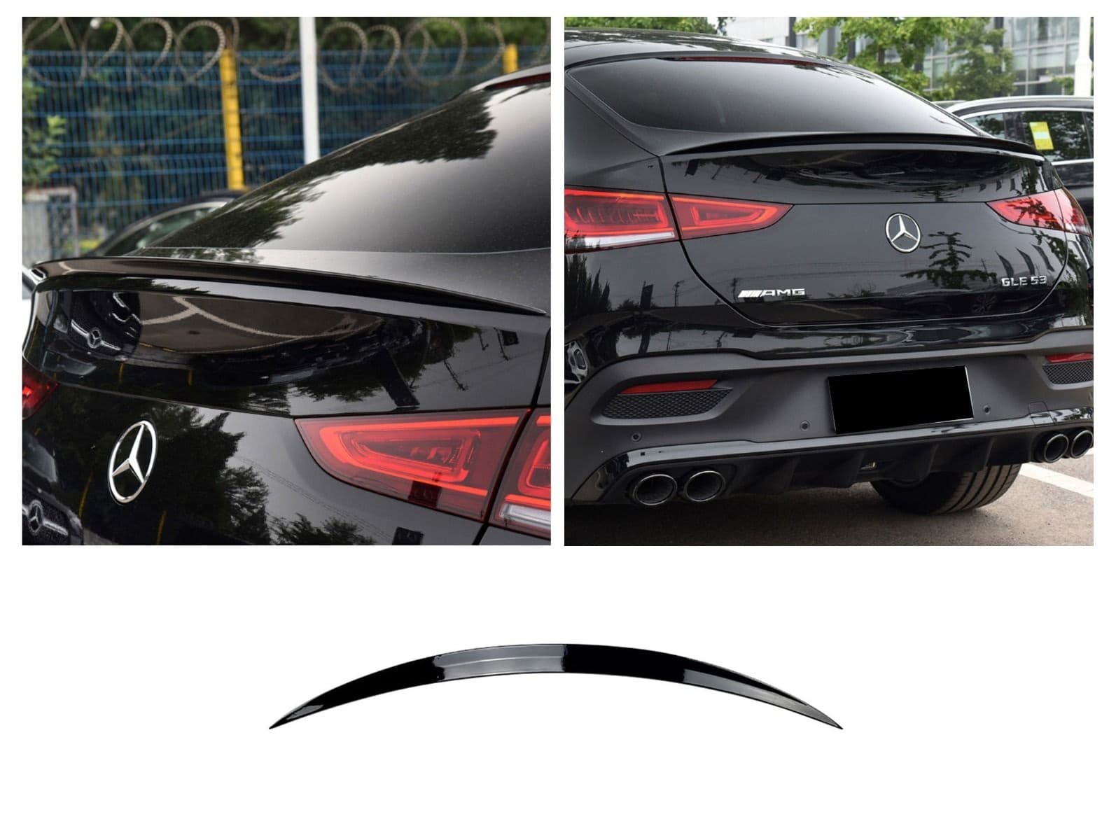 MERCEDES GLE COUPE - HECKLIPPE SPOILER SCHWARZ GLANZ V.1
