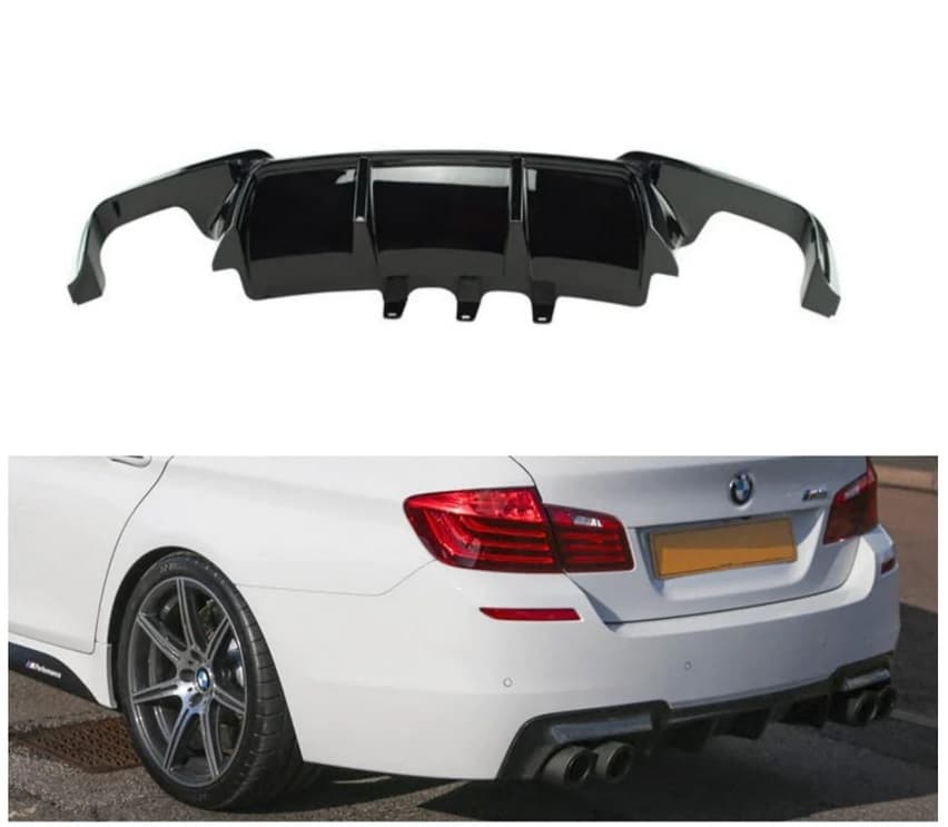 BMW F10 LIMOUSINE - M5 OPTIK DUPLEX DIFFUSOR M PERFORMANCE SCHWARZ GLANZ V.5
