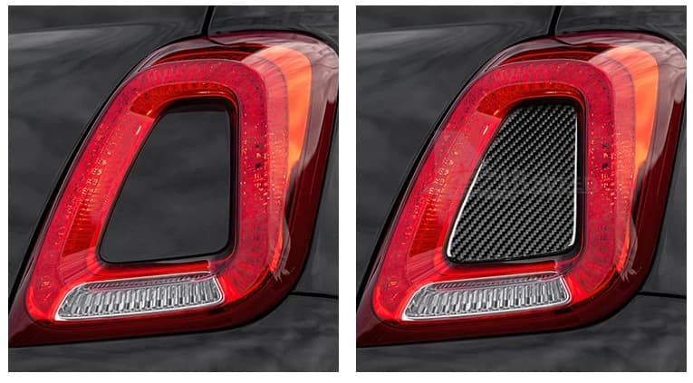 FIAT 500 ABARTH - RÜCKLEUCHTEN HECKLEUCHTEN AUFKLEBER DEKO CARBON V.1