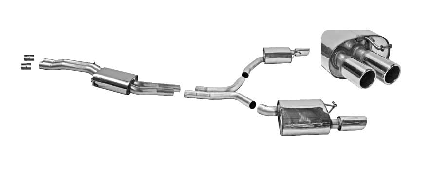 AUDI S5 COUPE - BASTUCK DUPLEX SPORTAUSPUFF ANLAGE AB KAT Ø 63MM V.2 – Bastuck