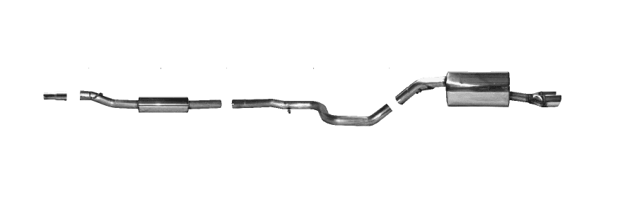 CITROEN C2 - BASTUCK DUPLEX SPORTAUSPUFF ANLAGE AB KAT – Bastuck