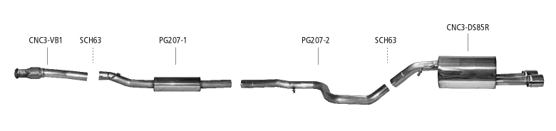 CITROEN DS3 - BASTUCK SPORTAUSPUFFANLAGE AB KATALYSATOR – Bastuck