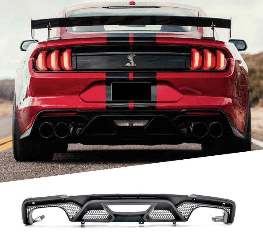 FORD MUSTANG 6 2017+ - PERFORMANCE GT500 OPTIK HECK DIFFUSOR OO-OO