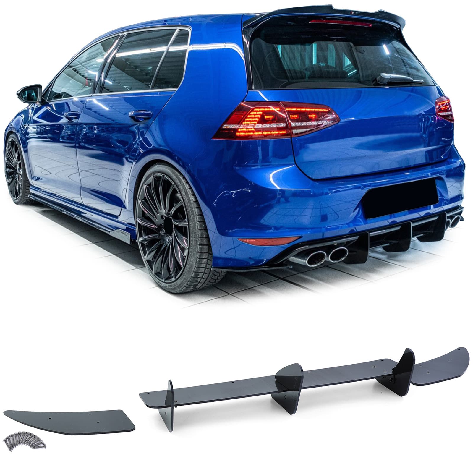 VW GOLF 7 R - HECK ANSATZ DIFFUSOR