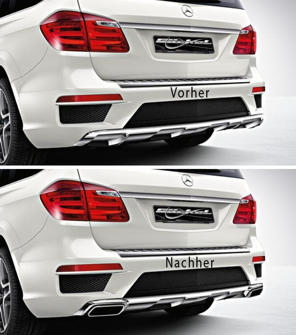 MERCEDES GL - HECKBLENDE MIT SPORTENDROHREN