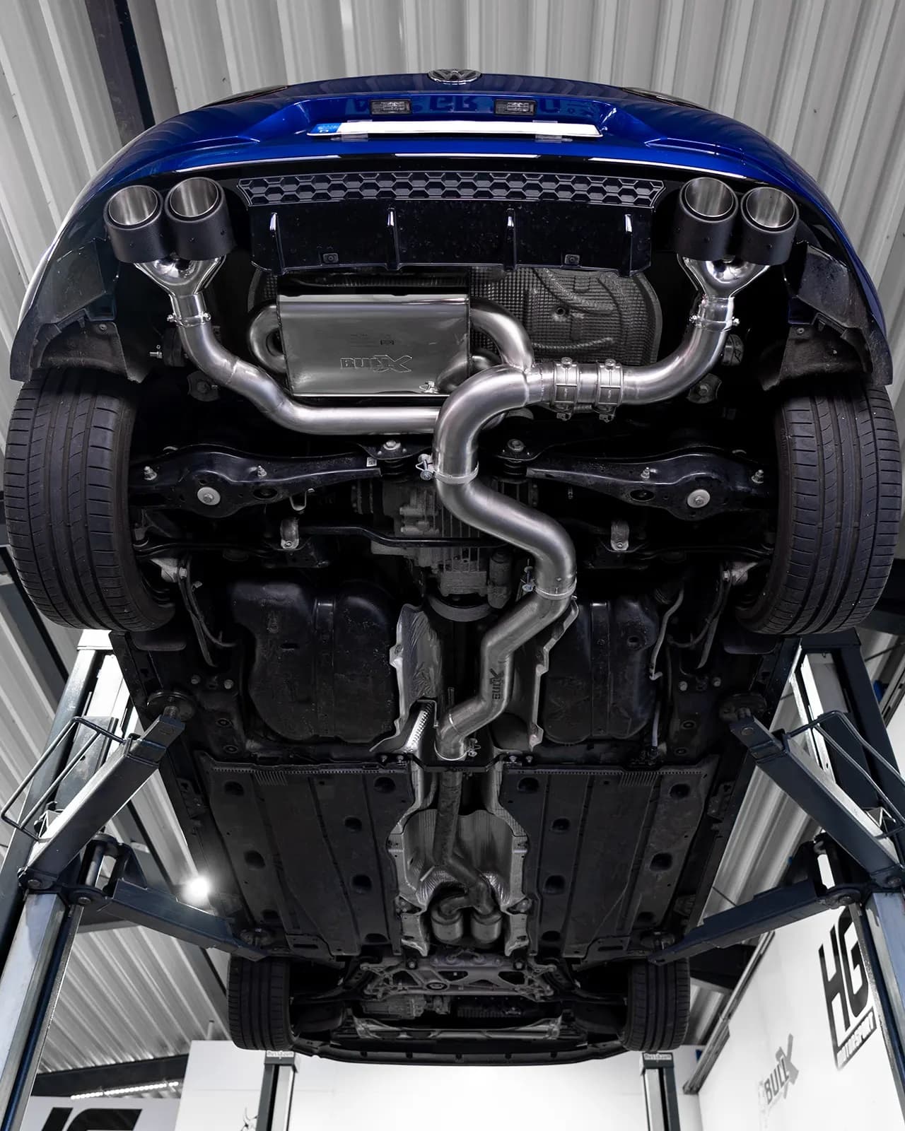 VW GOLF 7.5 R - EGO-X Ø 89MM DUPLEX SPORTAUSPUFF ANLAGE AB OPF