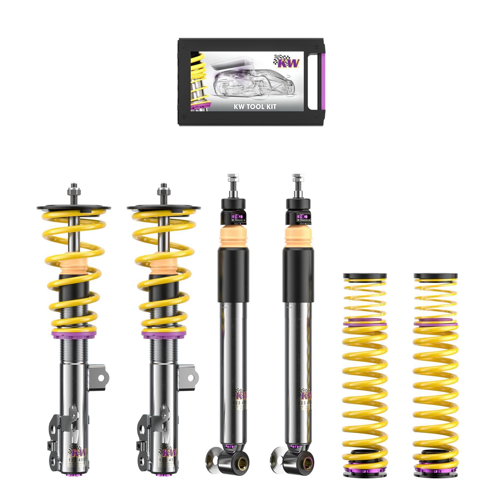 TOYOTA YARIS GR - KW GEWINDEFAHRWERK V3 INOX (25-45|25-45) – KW