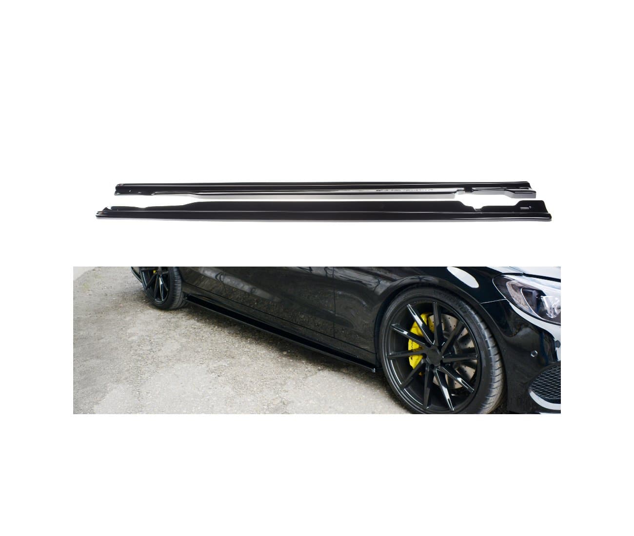 MERCEDES C-KLASSE - MAXTON DESIGN SEITENSCHWELLER ANSATZ – Maxton Design