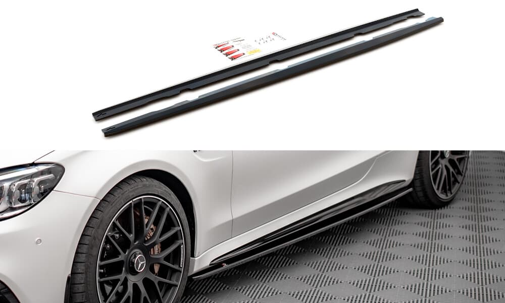 MERCEDES C63 AMG - MAXTON DESIGN SEITENSCHWELLER ANSATZ – Maxton Design