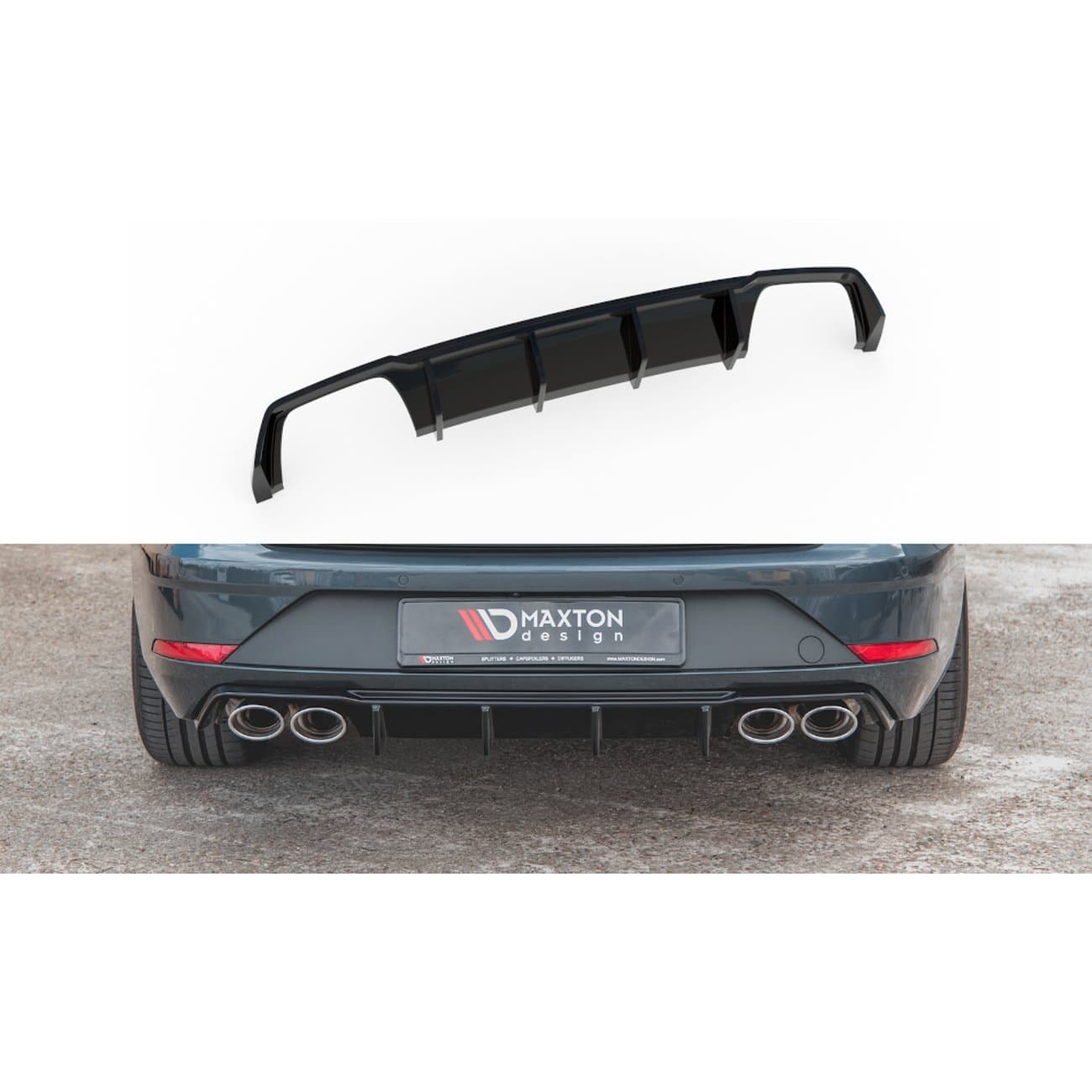 SEAT LEON CUPRA ST FACELIFT - MAXTON DESIGN HECK DIFFUSOR OO-OO