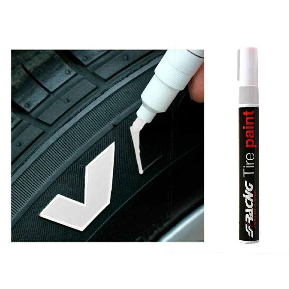 Simoni Racing Marker Stift für Reifen. Ideal zum hervorheben von Schriftzügen. Farbe Weiss TP/1W