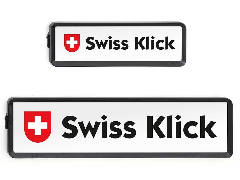 SWISS KLICK Nummernrahmen Langformat SET