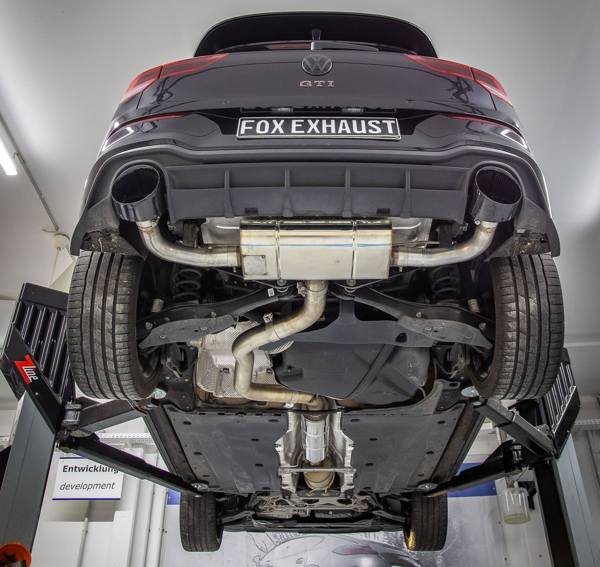 VW GOLF 8 GTI CLUBSPORT - FOX DUPLEX SPORTAUSPUFF ANLAGE AB OPF Ø 80MM – Fox