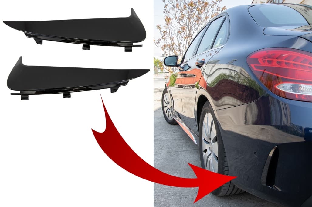 MERCEDES C-KLASSE - FLICS FLAPS SPOILER SCHWARZ
