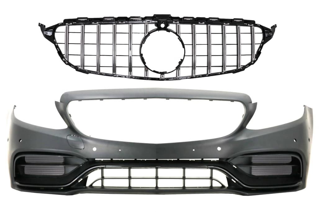 MERCEDES C-KLASSE - AMG OPTIK STOSSSTANGE & GTR GRILL (PDC/360) V.3