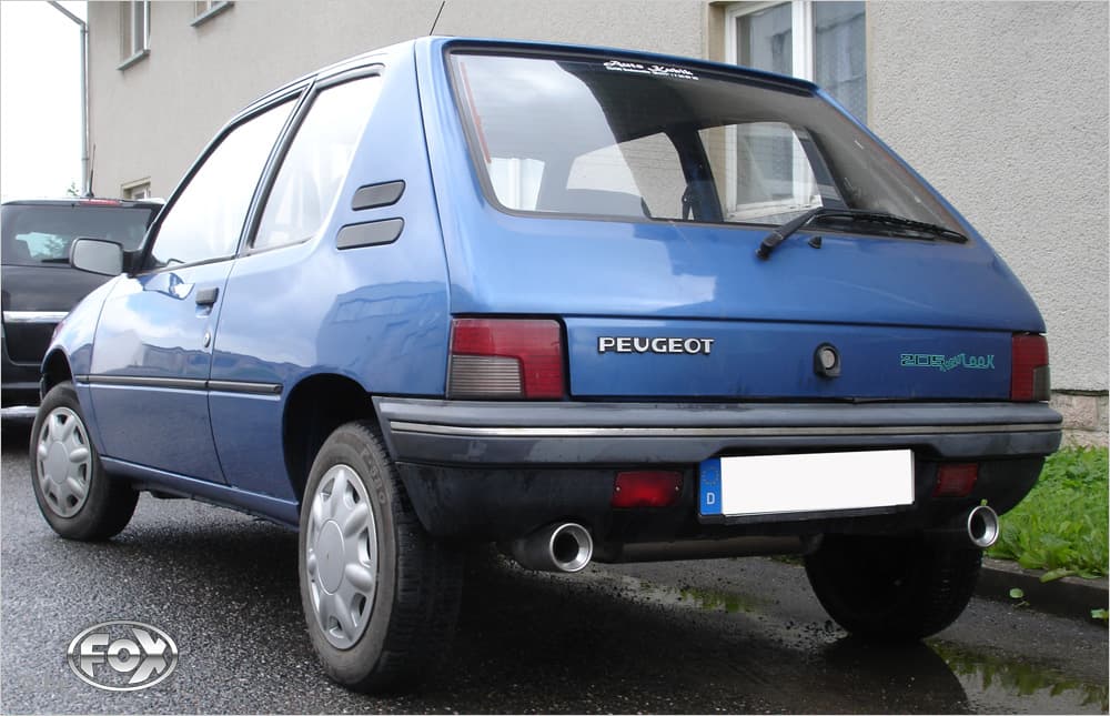 PEUGEOT 205 - FOX DUPLEX SPORTAUSPUFF QUER – Fox